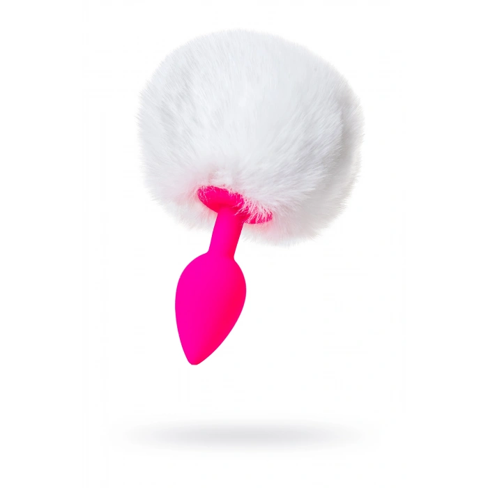 VipMarketim ToDo Sweet bunny kuyruklu anal kılıf, silikon, pembe, 13 cm, Ø 2,8 cm, 43 g