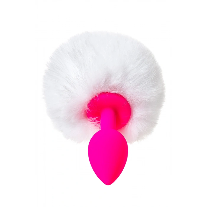 VipMarketim ToDo Sweet bunny kuyruklu anal kılıf, silikon, pembe, 13 cm, Ø 2,8 cm, 43 g