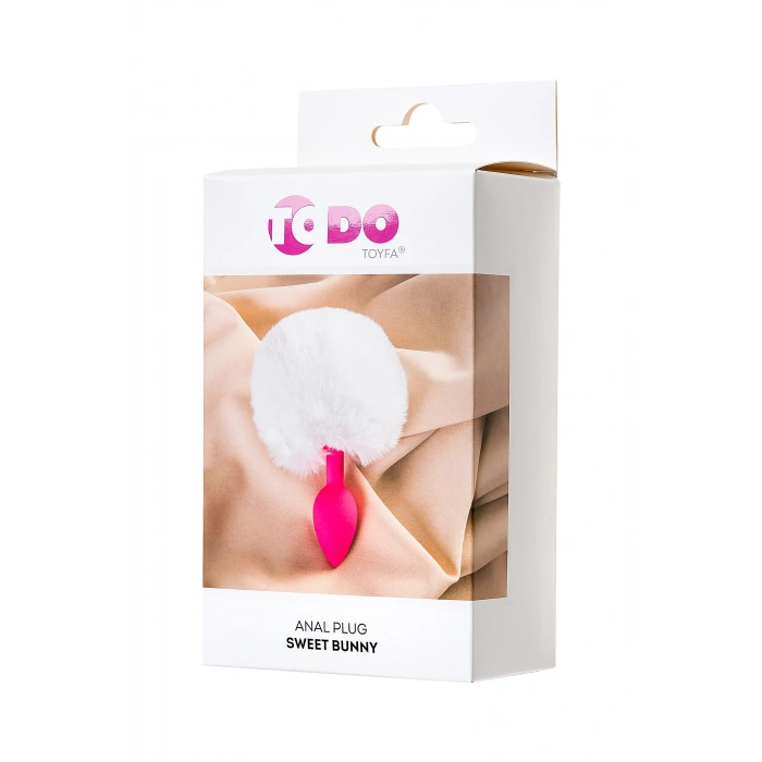 VipMarketim Todo Sweet Bunny Kuyruklu Anal Kılıf, Silikon, Pembe, 13 Cm, Ø 2,8 Cm, 43 G