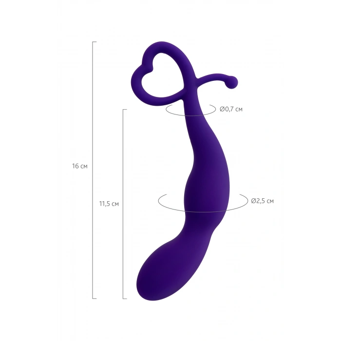 VipMarketim Todo Wlap Anal Plug, Silikon, Mor, 16 Cm, Ø 2,5 Cm