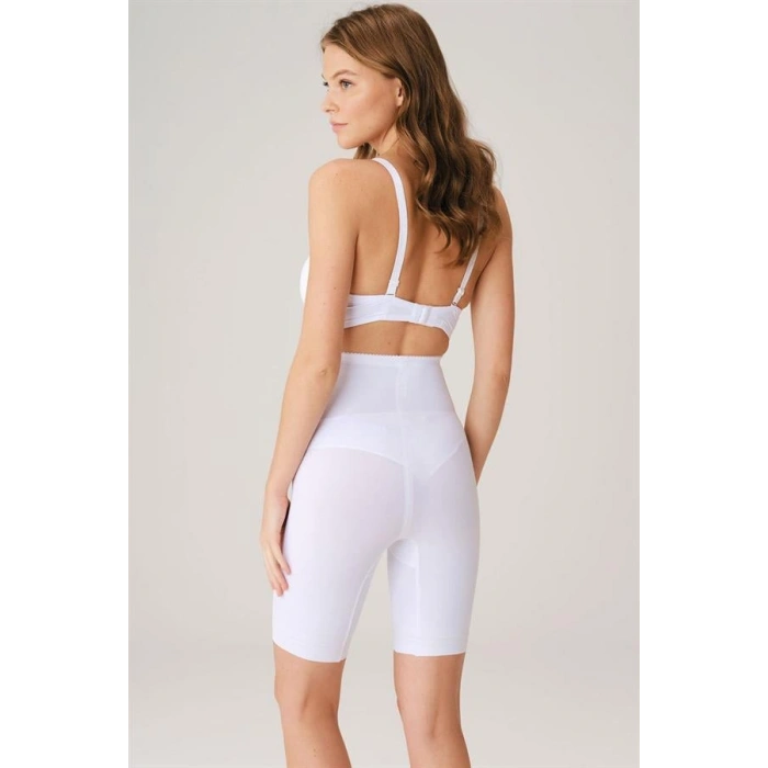 VipMarketim  Toparlayıcı Bel Ve Bacak İnceltici Dikişli Uzun Paçalı Orta Bel Sıkı Şort Korse