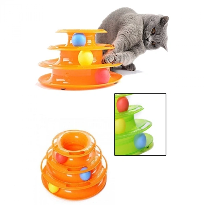 VipMarketim Tower of Tracks 3 Katlı Kedi Oyuncağı
