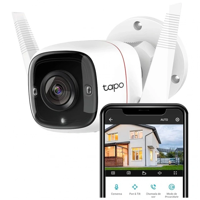 VipMarketim TP-LINK Tapo C310 30Mpix İç ve Dış Mekan IP66 WiFi 30Mt. Gece Görüşü İki Yönlü Ses Güvenlik Kamerası(1923)