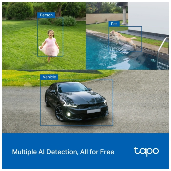 VipMarketim TP-LINK Tapo TC85 KIT (C425 KIT) 2K QHD 40Mpix Dış Mekan IP66 WiFi 15Mt. Renkli Gece Görüşü İki Yönlü Ses Yapay Zeka Destekli Güneş Enerjili Güvenlik Kamerası Kiti(1923)