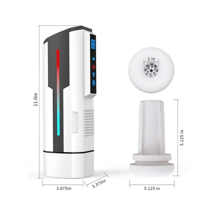 VipMarketim Traveler 2 Generation – Isıtmalı, İnleme Sesli, İleri Geri Hareketli, Emiş ve Titreşimli Otomatik Mastürbatör