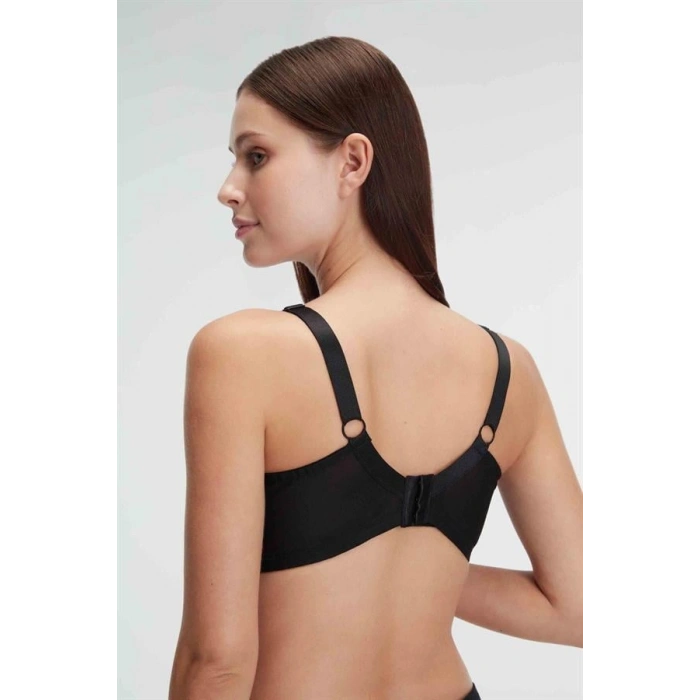 VipMarketim  Tüllü Balenli Desteksiz Dolgusuz Yaka Detaylı Toparlayıcı Küçültücü Sütyen