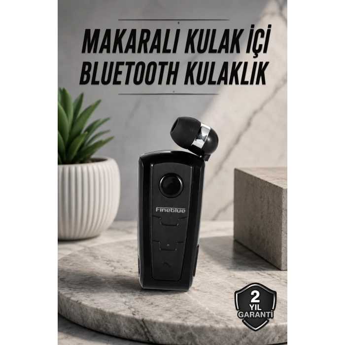 VipMarketim Tüm Telefonlara Uyumlu Mikrofonlu Titreşimli Makaralı Bluetooth Kulakiçi Kulaklık