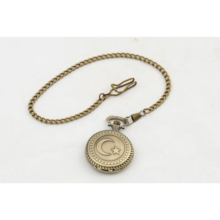 VipMarketim Türk Bayraklı Köstekli Saat