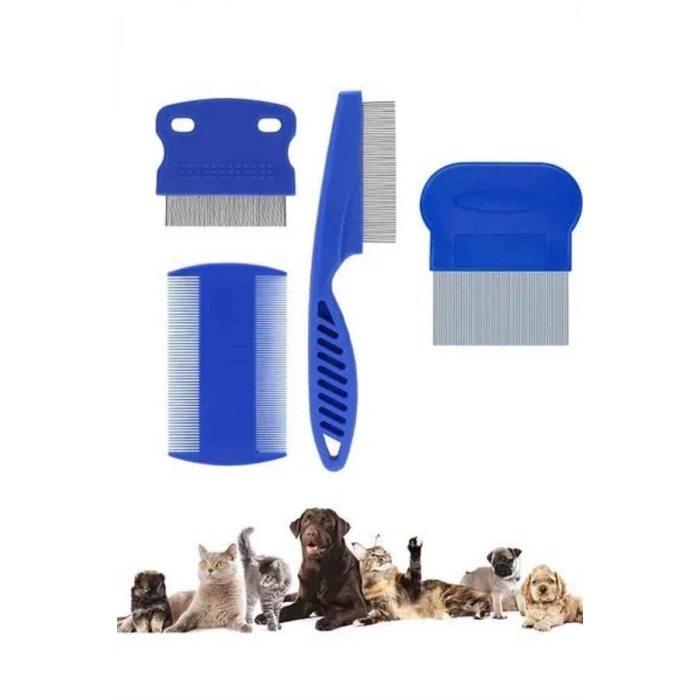 VipMarketim Tüy Fırçası Bit Tarağı Seti Evcil Hayvan Tüy Toplayıcı Bit Pire Önleyici Tarak