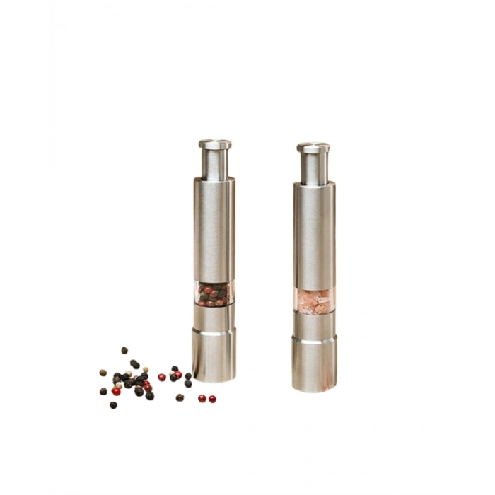 VipMarketim Tuz ve Kararbiber Öğütücü - Şeffaf Akrilik Hazne