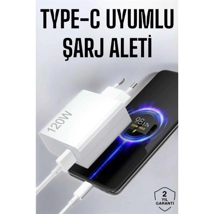 VipMarketim Type-C 120W Şarj Aleti Hızlı Şarj Turbo