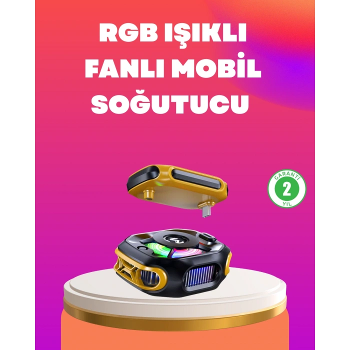 VipMarketim Type-C Girişli AI Modlu Yüksek Performanslı Telefon Soğutucu