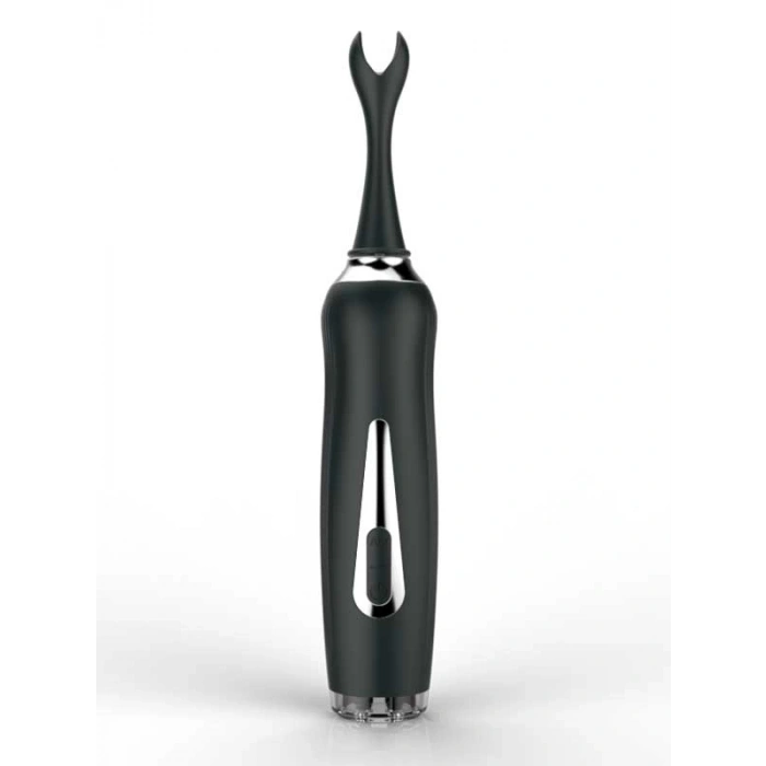 VipMarketim Üç Başlıklı Değiştirilebilir Vibratör Siyah