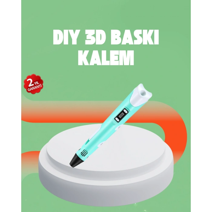VipMarketim Üç Boyutlu 3D Yazıcı Kalem ABS ve PLA Uyumlu