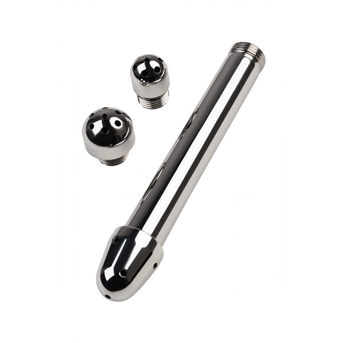 VipMarketim Üç Uçlu Anal Duş, Metal, Metal, Gümüş, 13 Cm