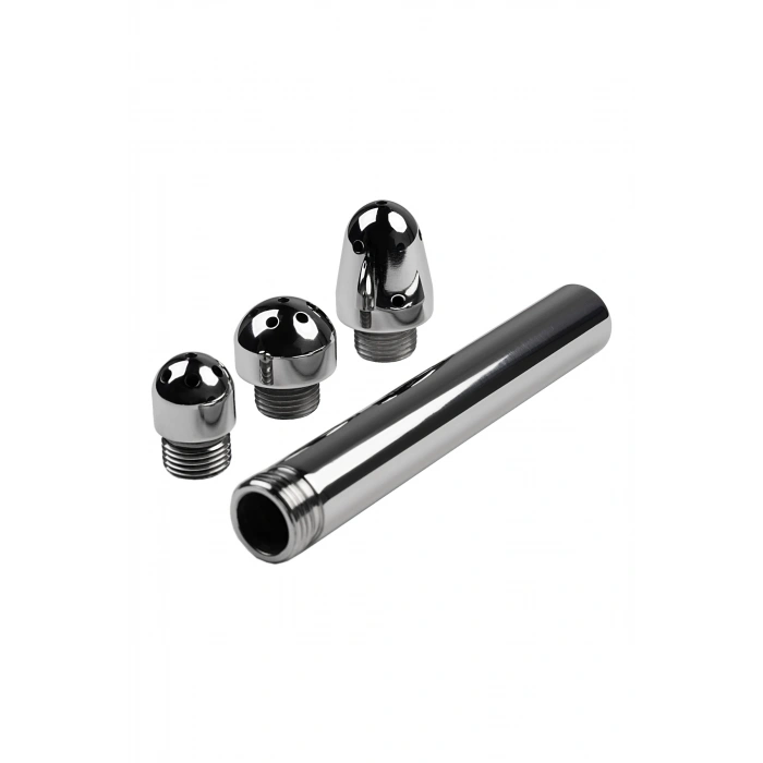 VipMarketim Üç Uçlu Anal Duş, Metal, Metal, Gümüş, 13 Cm