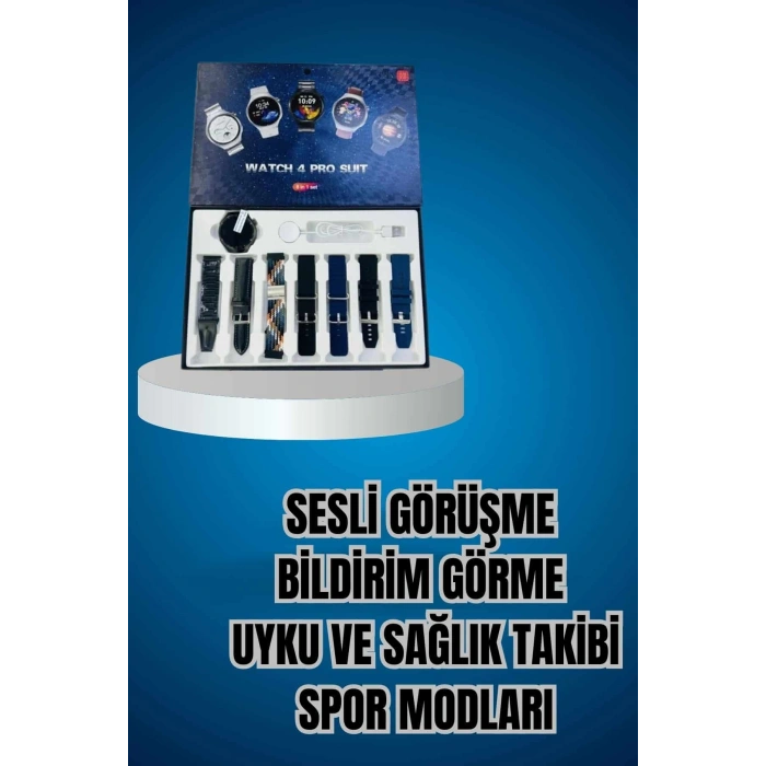 VipMarketim Ucuz Kaliteli Yeni Nesil 7 Kordonlu Akıllı Saat ve Kablosuz Bluetooth Kulaklık ANC Özelliği