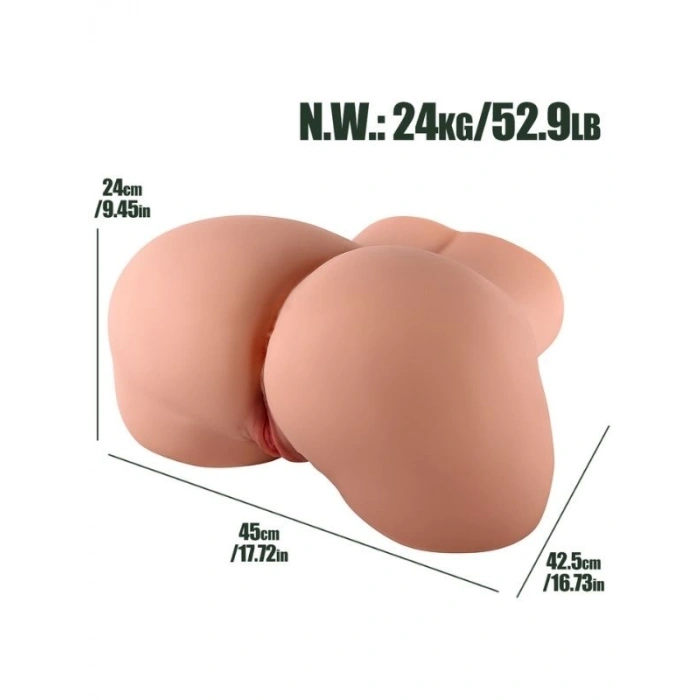 VipMarketim Ultra Realistik 24 KG Doggy ve Misyoner Pozisyon Gerçekçi Kalça