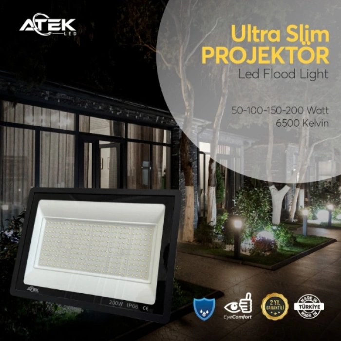VipMarketim Ultra Slim Projektör Dış Mekan LED Işık