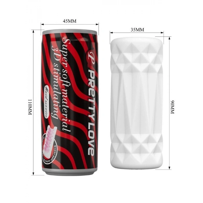 VipMarketim Ultra Yumuşak Et Dokusunda Kola Kutusu Şeklinde Mastürbatör - Kırmızı