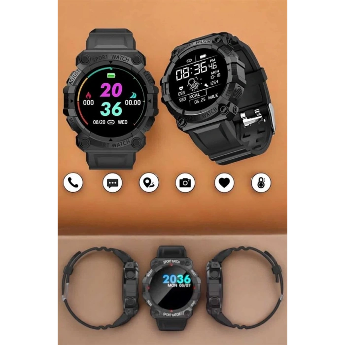 VipMarketim Unisex Tasarımıyla Klasik ve Spor Kombinlere Uygun Akıllı Saat