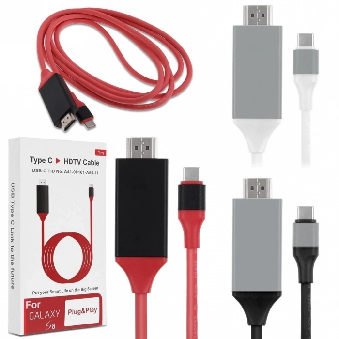 VipMarketim Usb 3.1 Type-C Hdtv Hdmı 4k 30hz Uhd Kablo 2m-(5775)