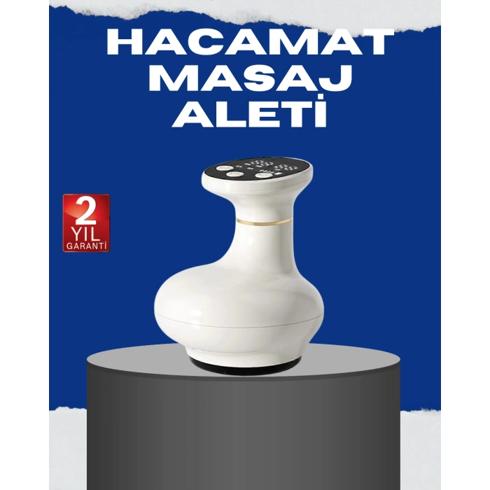 VipMarketim USB Şarjlı 3 Fonksiyonlu Masaj Aleti Kupa Terapisi ve Gua Sha