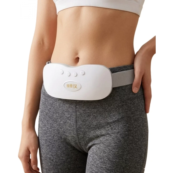 VipMarketim USB Şarjlı Kızılötesi Isıtmalı Titreşimli Kadın Bel ve Karın Masaj Kemeri 4000mAh