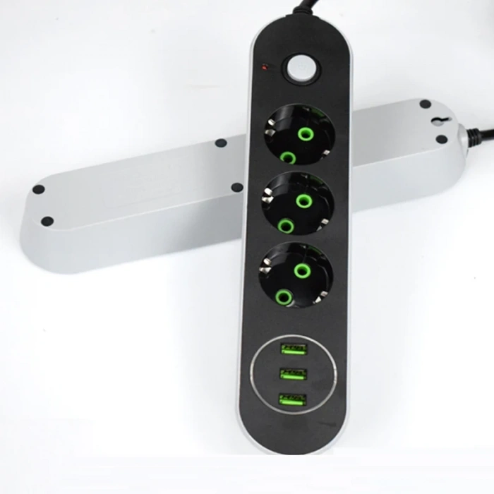 VipMarketim USB Yuvalı Üçlü Priz