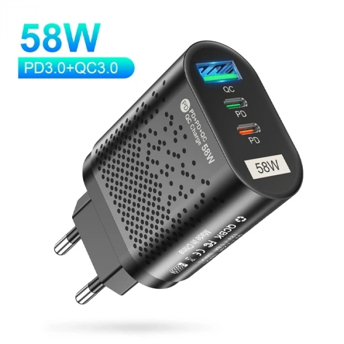 VipMarketim USLİON PD 58W USB + Type-c Hızlı Şarj Başlığı-(5775)