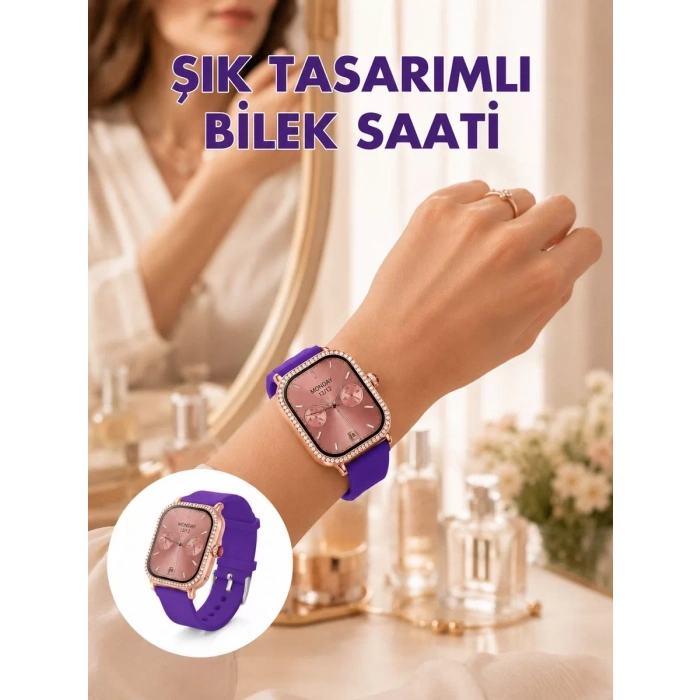 VipMarketim Uzaktan Kamera Kontrollü Kadın Akıllı Saat Seti
