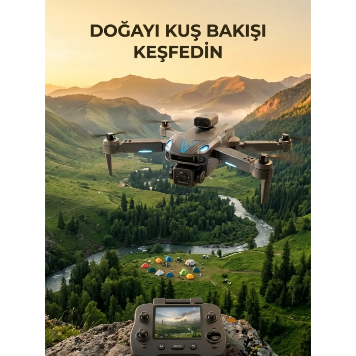 VipMarketim Uzaktan Kumandalı Çift Kameralı Hobi ve Fotoğraf Droneu