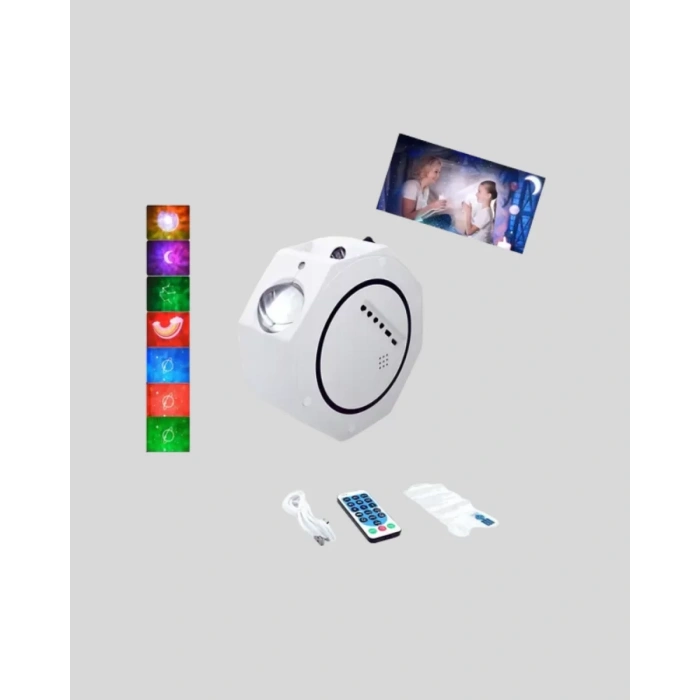 VipMarketim Uzaktan Kumandalı Zamanlayıcılı Galaksi Yıldız Projektörü