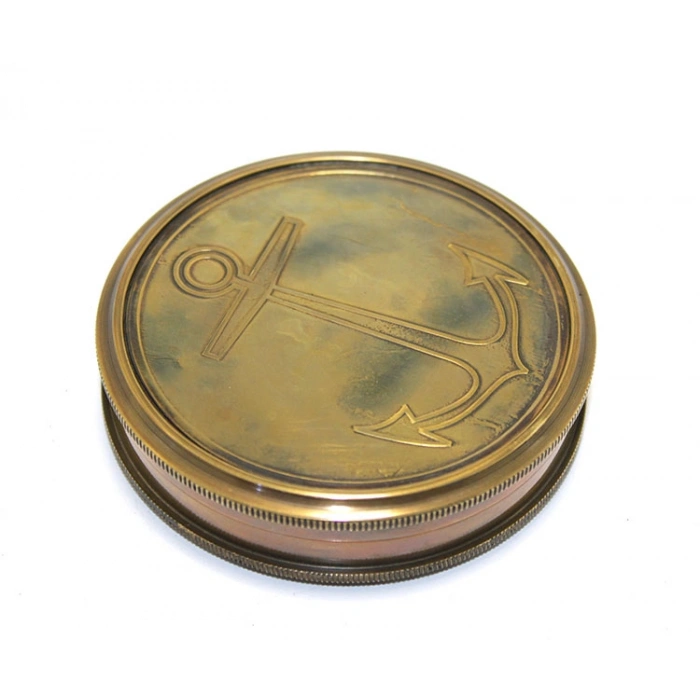 VipMarketim Üzeri Çapa İşlemeli Pirinç Kullanışlı Pusula