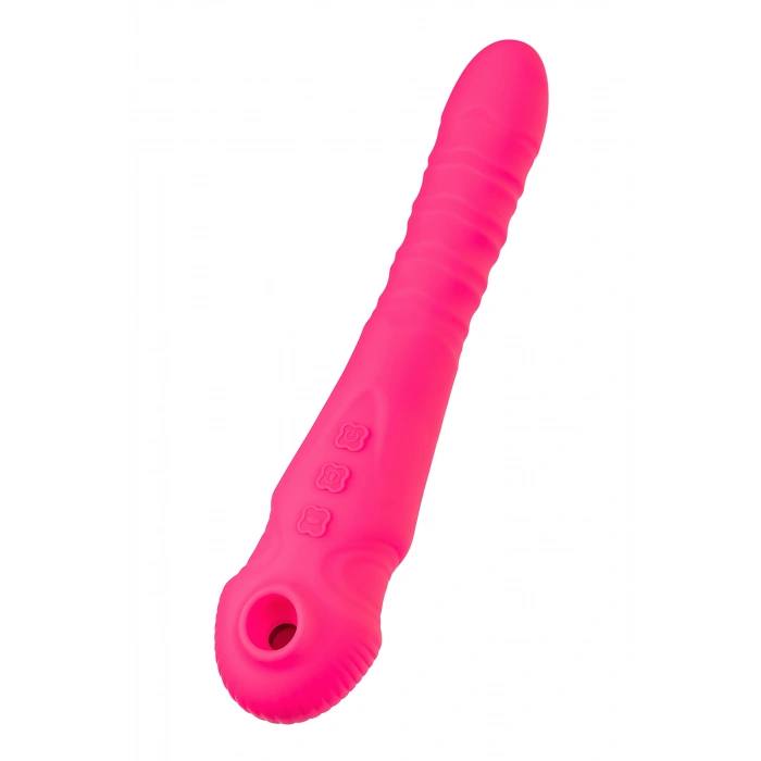 VipMarketim Vakum uyarımlı vibratör-pulsatör JOS COTOX, silikon, pembe, 23 cm