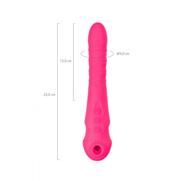 VipMarketim Vakum uyarımlı vibratör-pulsatör JOS COTOX, silikon, pembe, 23 cm