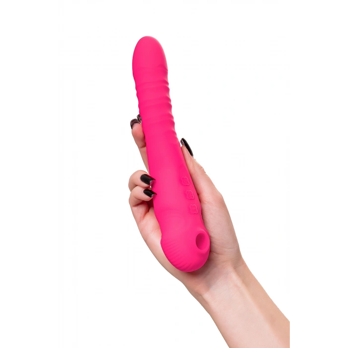 VipMarketim Vakum Uyarımlı Vibratör-pulsatör Jos Cotox, Silikon, Pembe, 23 Cm