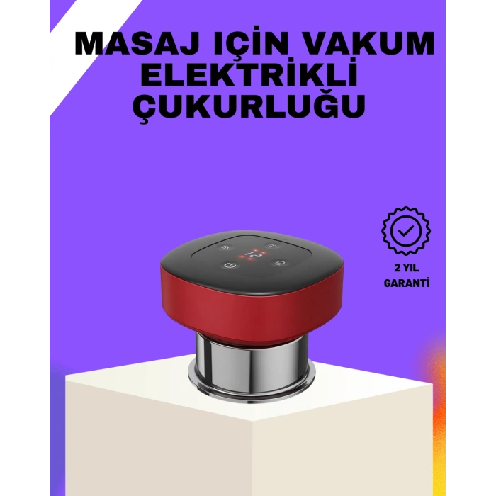 VipMarketim Vakumlu Masaj Aleti Çok Kademeli Emme Isıtmalı Ev Tipi Terapi