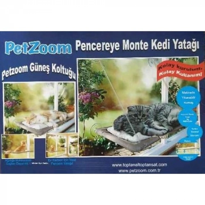 VipMarketim Vantuzlu Kedi Pencere Yatağı