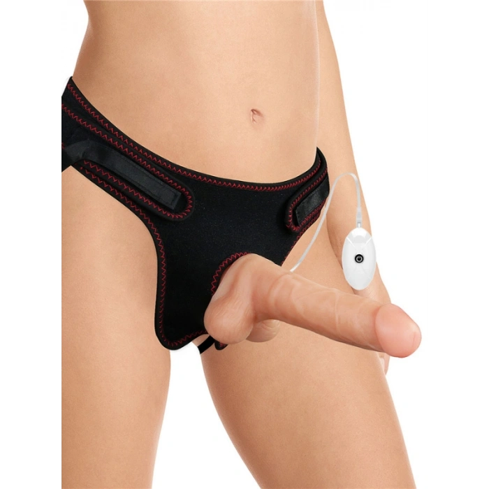 VipMarketim Vibrating Easy Strapon Set 7.5 İnç Belden Bağlamalı Model2