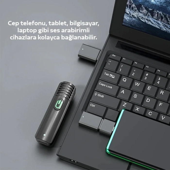 VipMarketim VUXBEEG UP30 2.4GHz Mini Kablosuz Yaka Mikrofonu Youtuber iOS Android-(5775)