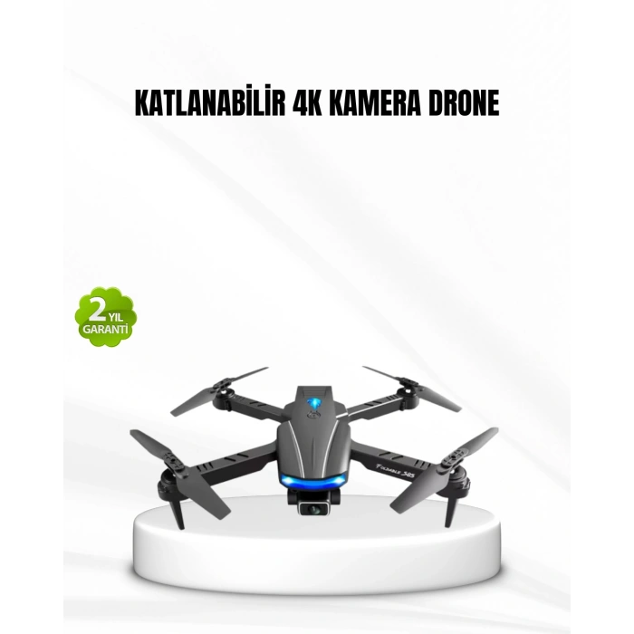 VipMarketim Wi-Fi Bağlantılı 4K Drone Katlanabilir ve 360° Takla Özellikli