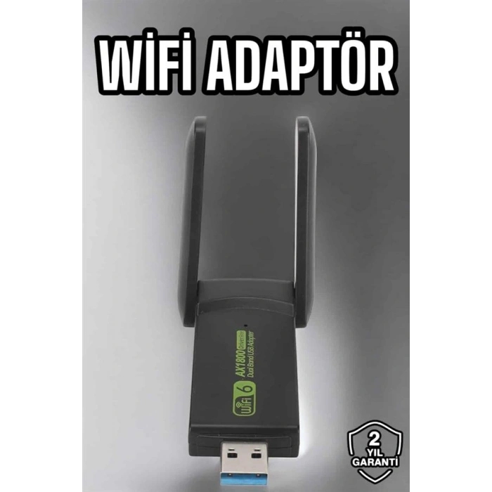VipMarketim Wifi Adaptör Çift Bantlı Kablosuz Wifi Adaptörü