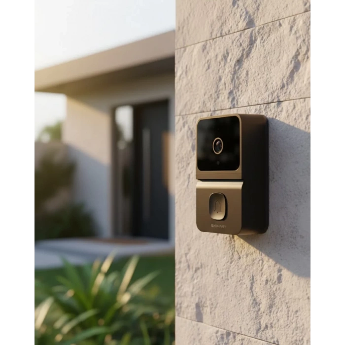 VipMarketim WiFi Akıllı Kapı Zili 85 Derece Geniş Açı Android iOS Uyumlu