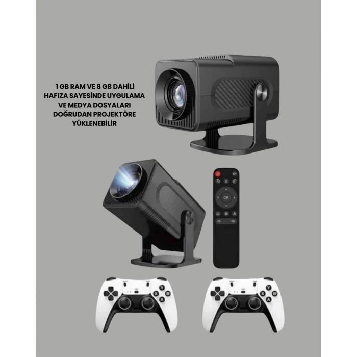 VipMarketim WiFi6 ve Bluetooth 5.4 Destekli LED Projektör - HCS350pro