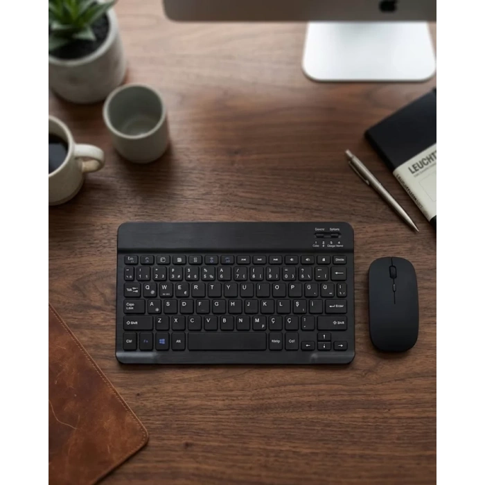 VipMarketim Wireless Klavye Mouse Seti Bluetooth Bağlantılı İnce Tasarım Sessiz Kullanım