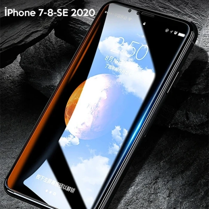 VipMarketim WK iPhone SE3-SE2 İPhone 8-7 Kingkong Curved Tempered Cam Ekran Koruyucu-(5775)