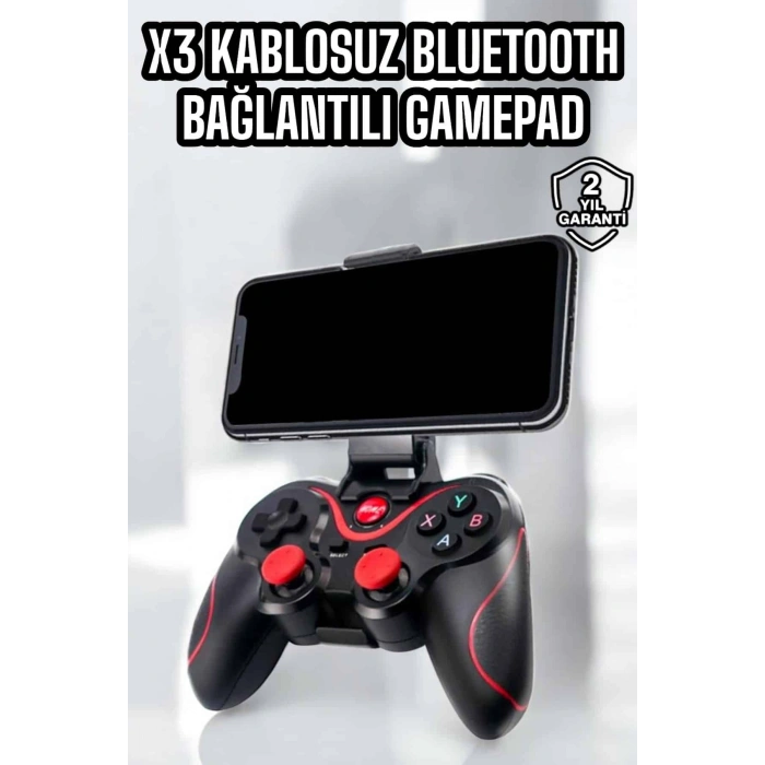VipMarketim X3 Gamepad Oyun Kolu Bluetooth Bağlantılı Gamestick Android Uyumlu