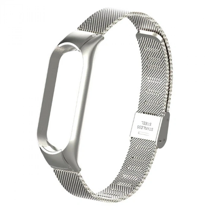 VipMarketim Xiaomi Mi Band 5 Metal Kayış Kordon Kopçalı Milano Loop-(5775)