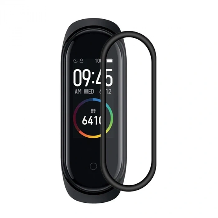 VipMarketim Xiaomi Mi Band 6-Mi Band 5 3D Kavisli Full Kaplama Koruyucu-(5775)